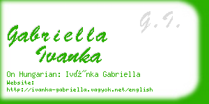 gabriella ivanka business card